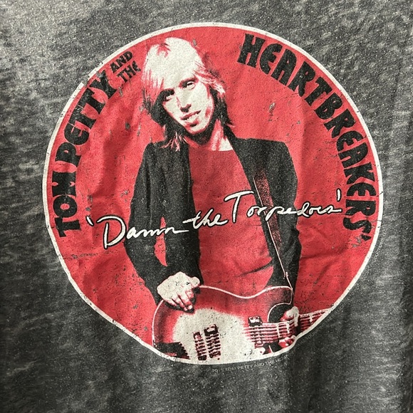 CHASER | Tom Petty Burnout Tank Top Dark Gray Size M - Picture 2 of 3